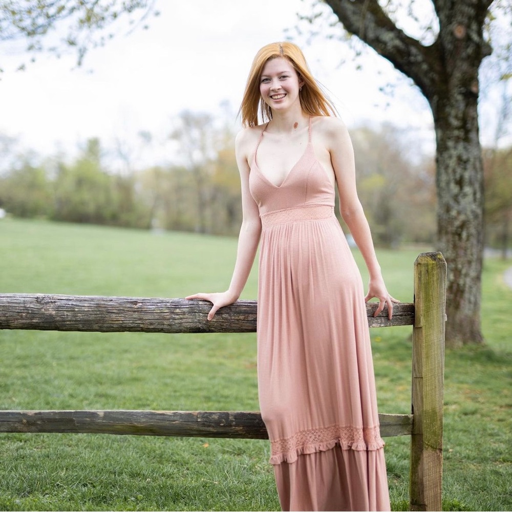 Altar’d state long light orange dress